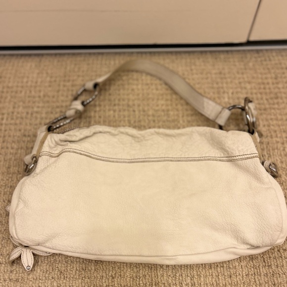 Vintage Miu Miu Cream leather embellishment flower motif baguette bag purse - Picture 6 of 16